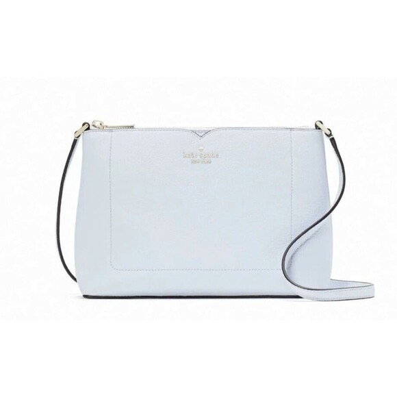 New Kate Spade Harlow Pebble Leather Crossbody Taro Milk - Picture 1 of 4